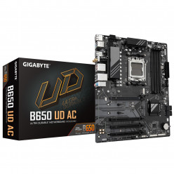 GIGABYTE B650 UD AC, Socket AM5, 10Phases, AMD B650, Dual 4xDDR5-7600, APU AMD graphics, HDMI, DP, 4xPCIe4.0 X16, 4xSATA3, RAID, 3xM.2 PCIe 5.0, Realtek 7.1 Audio, 1xGbE LAN, WiFi6E/BT, 2xUSB 3.2Gen2, 2xUSB-C Gen2, 4xUSB 3.2(2C+2A), RGB Fusion 2.0, ATX